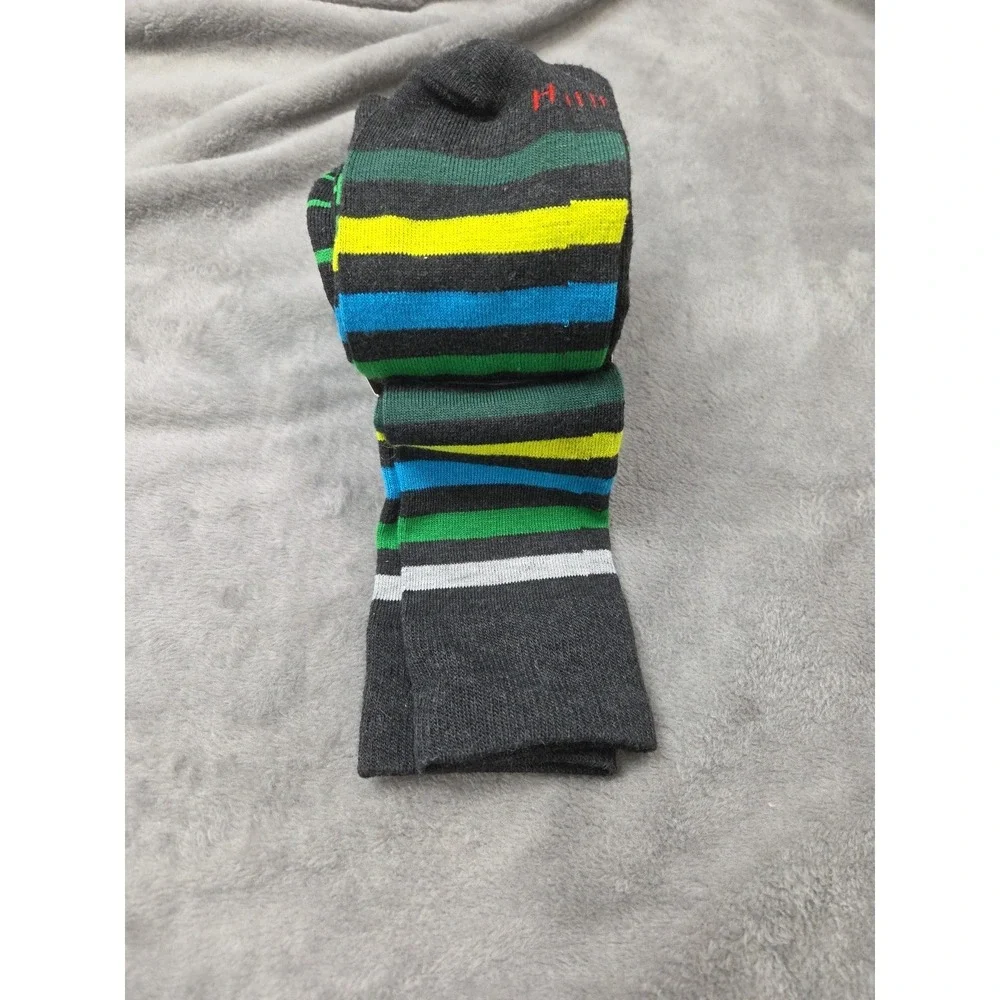 Hanes Premium Men's Dress Crew Sock Shoe Size 6-12 Argyle Stripe Geo‎ 3-Pairs
